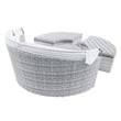 Modway Scottsdale Fabric Canopy Patio Daybed in Light Gray/Pebble Gray