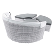 Modway Scottsdale Fabric Canopy Patio Daybed in Light Gray/Slate Gray
