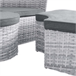 Modway Scottsdale Fabric Canopy Patio Daybed in Light Gray/Slate Gray