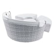 Modway Scottsdale Fabric Canopy Patio Daybed in Light Gray/White
