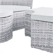 Modway Scottsdale Fabric Canopy Patio Daybed in Light Gray/White