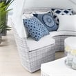 Modway Scottsdale Fabric Canopy Patio Daybed in Light Gray/White