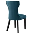Modway Silhouette Polyester Fabric and Rubberwood Dining Side Chair in Azure