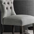 Modway Silhouette Polyester Fabric and Rubberwood Dining Side Chair - Light Gray