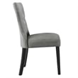 Modway Silhouette Polyester Fabric and Rubberwood Dining Side Chair - Light Gray