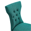 Modway Silhouette Polyester Fabric and Rubberwood Dining Side Chair in Teal
