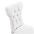 Modway Silhouette Polyester Fabric and Rubberwood Dining Side Chair in White