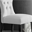 Modway Silhouette Polyester Fabric and Rubberwood Dining Side Chair in White