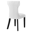 Modway Silhouette Polyester Fabric and Rubberwood Dining Side Chair in White