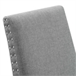 Modway Parcel Wood and Upholstered Fabric Dining Side Chair in Light Gray