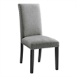 Modway Parcel Wood and Upholstered Fabric Dining Side Chair in Light Gray
