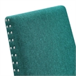 Modway Parcel Wood and Upholstered Fabric Dining Side Chair in Teal