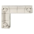 Modway Commix 6-Piece Down Filled Overstuffed Fabric Sectional Sofa Set in Beige