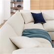 Modway Commix 6-Piece Down Filled Overstuffed Fabric Sectional Sofa Set in Beige