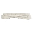 Modway Commix 6-Piece Down Filled Overstuffed Fabric Sectional Sofa Set in Beige