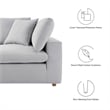 Modway Commix 6-Piece Down Filled Overstuffed Fabric Sectional Sofa Set in Gray