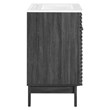 Modway Render Modern Style Wood Bathroom Vanity in Charcoal/White