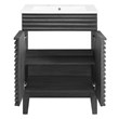 Modway Render Modern Style Wood Bathroom Vanity in Charcoal/White