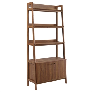 Modway Bixby 32.5&quot Particleboard and MDF Wood Bookshelf in Walnut