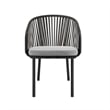 Modway Harbor Aluminum and Fabric Outdoor Armchair in Charcoal Gray