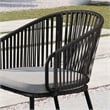 Modway Harbor Aluminum and Fabric Outdoor Armchair in Charcoal Gray