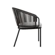 Modway Harbor Aluminum and Fabric Outdoor Armchair in Charcoal Gray