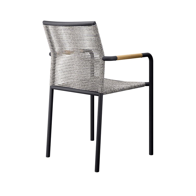 Modway Serenity Aluminum Outdoor Patio Armchairs in Light Gray (Set of 2)