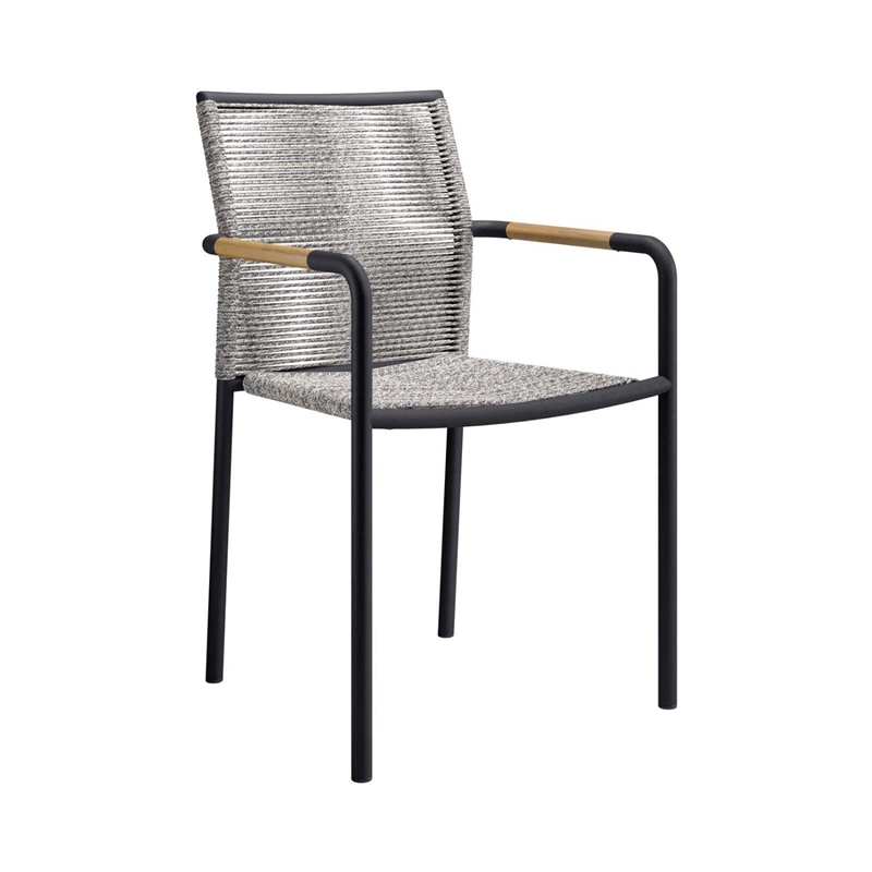 Modway Serenity Aluminum Outdoor Patio Armchairs in Light Gray (Set of 2)
