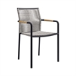 Modway Serenity Aluminum Outdoor Patio Armchairs in Light Gray (Set of 2)
