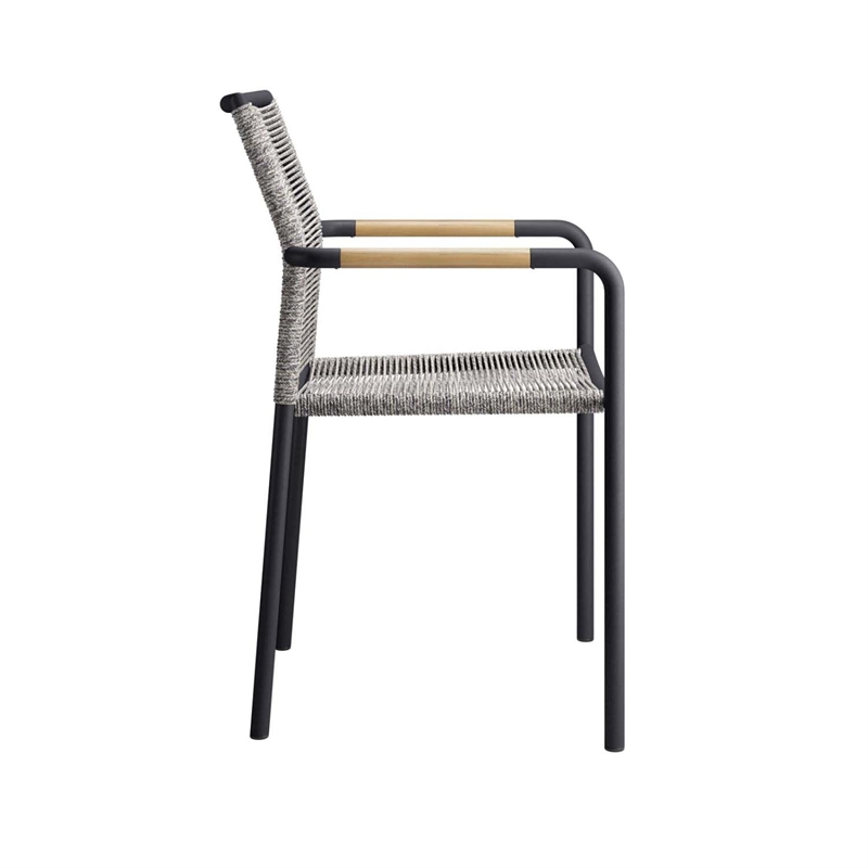 Modway Serenity Aluminum Outdoor Patio Armchairs in Light Gray (Set of 2)