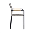 Modway Serenity Aluminum Outdoor Patio Armchairs in Light Gray (Set of 2)