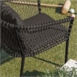 Modway Sailor Aluminum and Fabric Outdoor Patio Dining Armchair in Charcoal