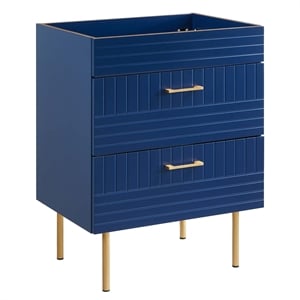 Modway Daybreak 23.5&quot Particleboard MDF Wood and Metal Bathroom Vanity in Blue