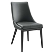 Modway Viscount Solid Wood and Vegan Leather Dining Chair in Gray