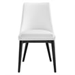 Modway Viscount Polyester Fabric and Solid Wood Dining Chair in White