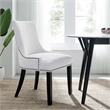 Modway Marquis Solid Wood and Polyester Fabric Dining Chair in White