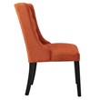 Modway Baronet Solid Wood and Button Tufted Fabric Dining Chair in Orange