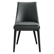 Modway Viscount Vinyl and Steel Dining Side Chairs in Gray (Set of 2)