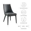 Modway Viscount Vinyl and Steel Dining Side Chairs in Gray (Set of 2)
