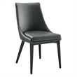 Modway Viscount Vinyl and Steel Dining Side Chairs in Gray (Set of 2)
