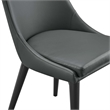 Modway Viscount Vinyl and Steel Dining Side Chairs in Gray (Set of 2)