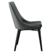 Modway Viscount Vinyl and Steel Dining Side Chairs in Gray (Set of 2)