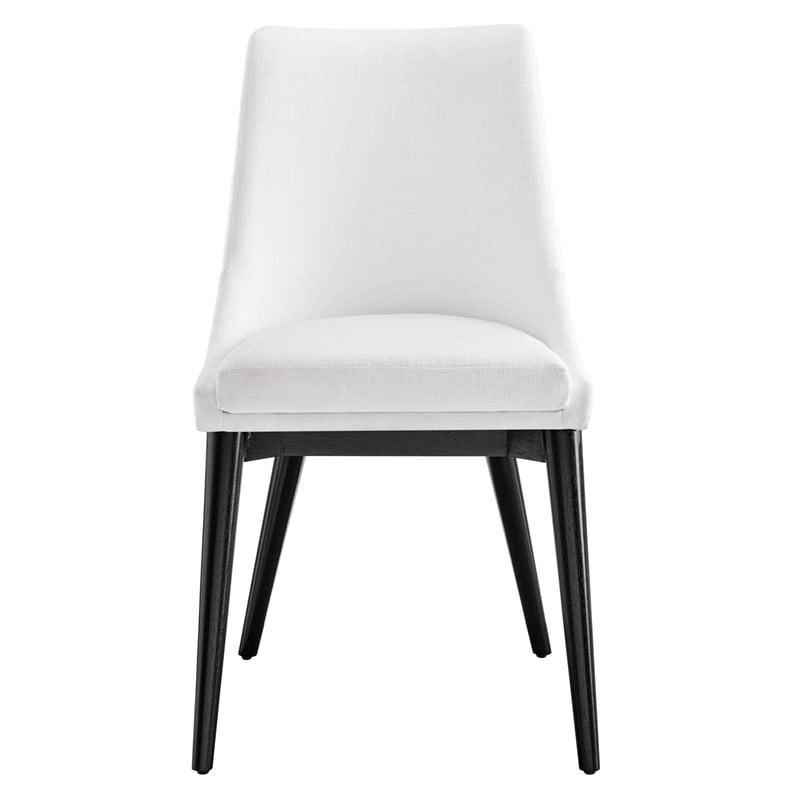 Modway Viscount Polyester Fabric Dining Side Chairs in White (Set of 2)