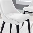 Modway Viscount Polyester Fabric Dining Side Chairs in White (Set of 2)