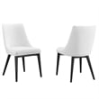 Modway Viscount Polyester Fabric Dining Side Chairs in White (Set of 2)
