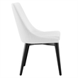 Modway Viscount Polyester Fabric Dining Side Chairs in White (Set of 2)
