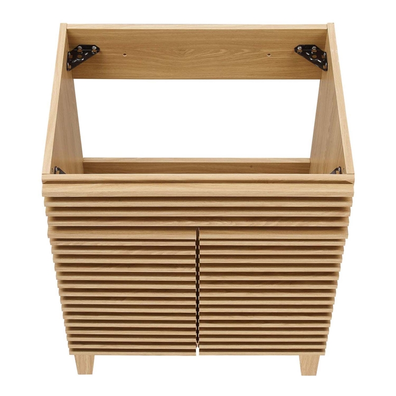 Modway Render Modern Style Wood Bathroom Vanity Cabinet in Oak