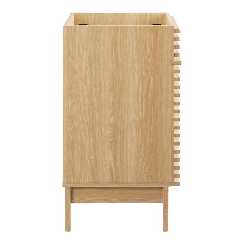 Modway Render Modern Style Wood Bathroom Vanity Cabinet in Oak