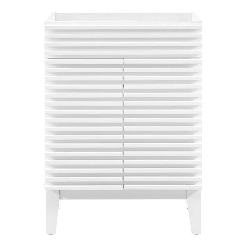 Modway Render Modern Style Wood Bathroom Vanity Cabinet in White