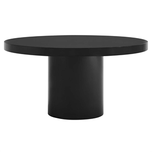 Modway Gratify 59&quot Round MDF Wood Dining Table in Black Finish